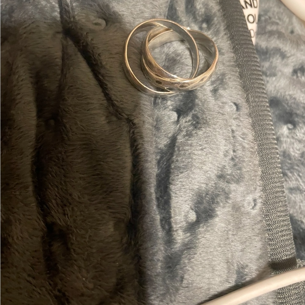 Silver Textured Ring - image 2